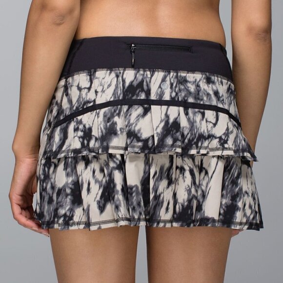 Lululemon Run Pace Setter Skirt Great Granite Black Mojave 6 - Picture 2 of 7